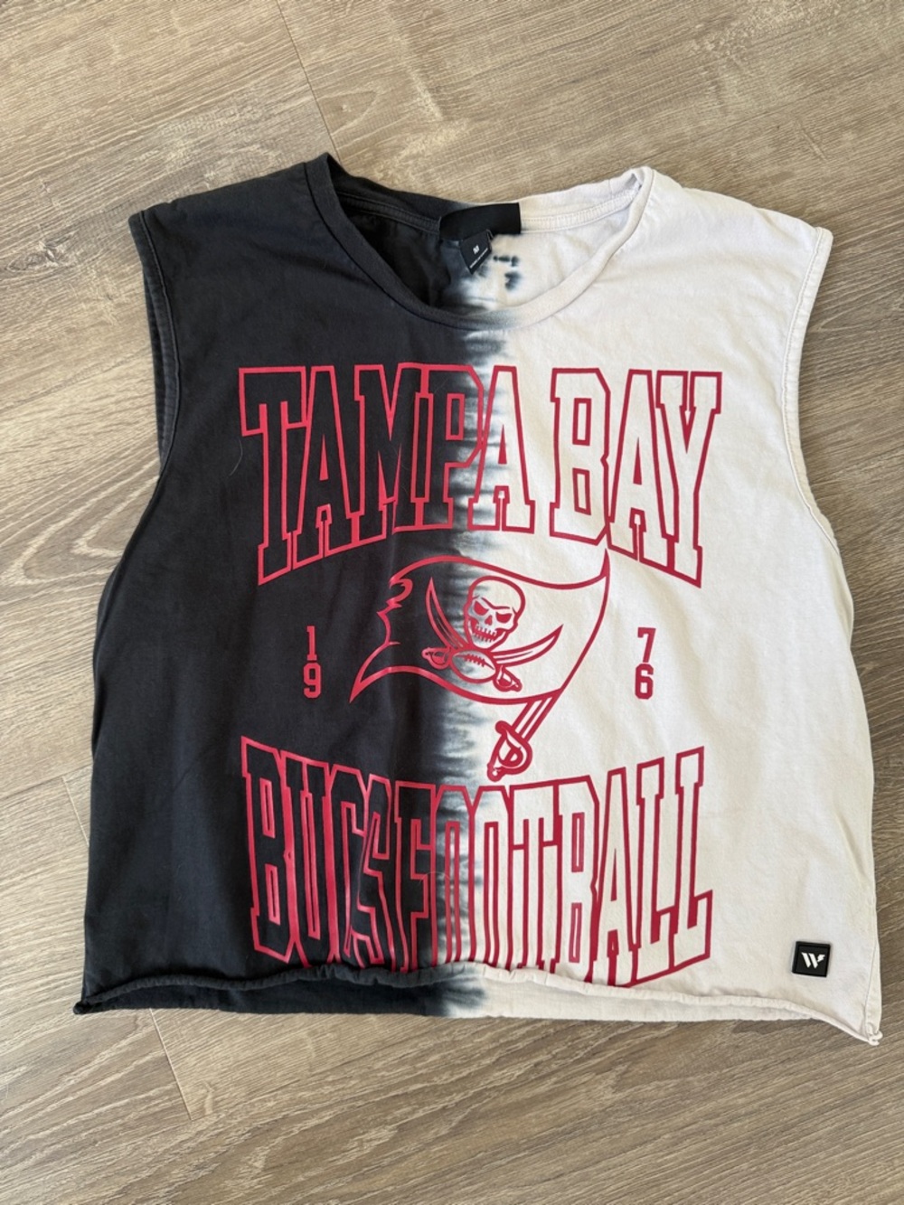 Tampa Bay Buccaneers Black and White Sleeveless Shirt